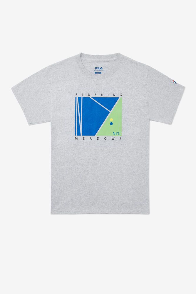 Fila Nyc Court T-Shirt Grey - Mens - 64782EOLV